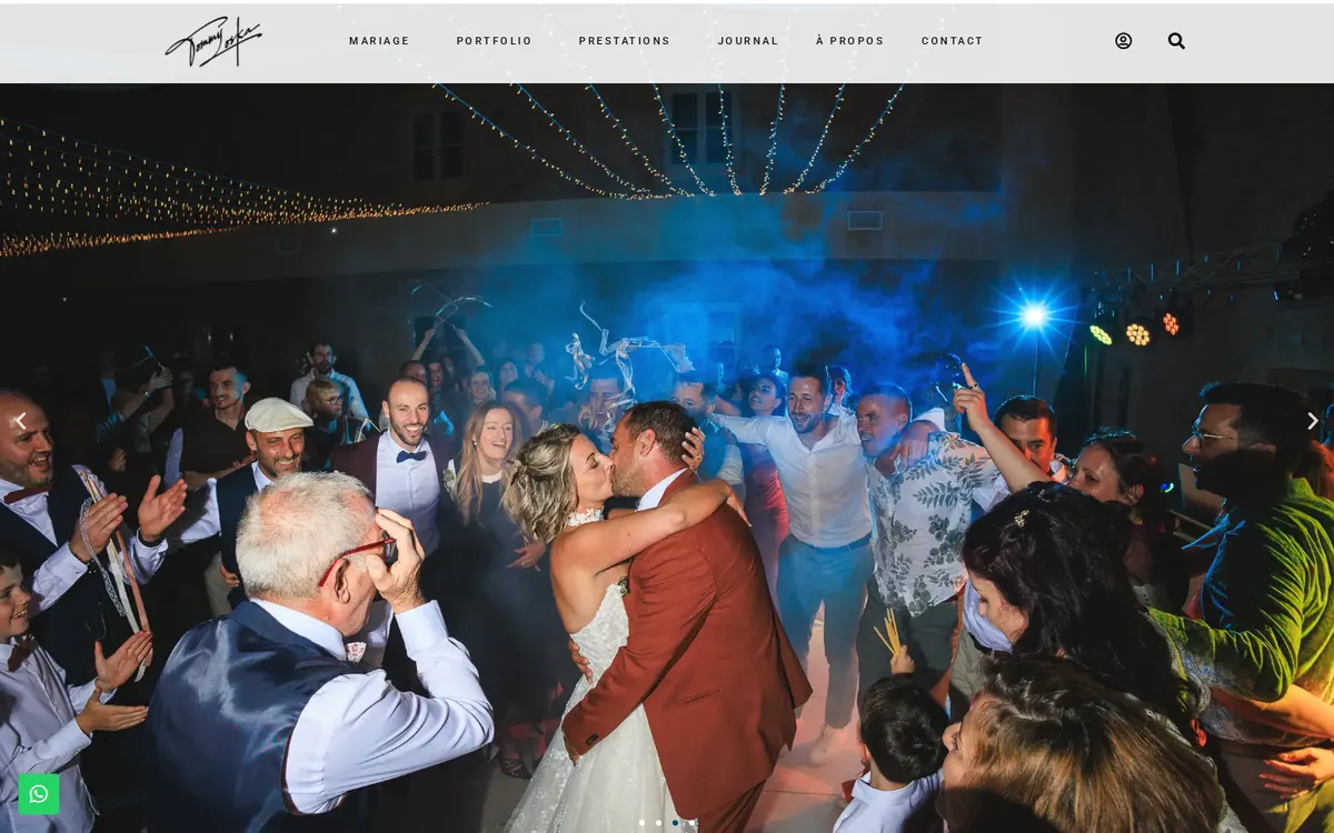 Page d’accueil du site de Tommy Loska, photographe de mariage