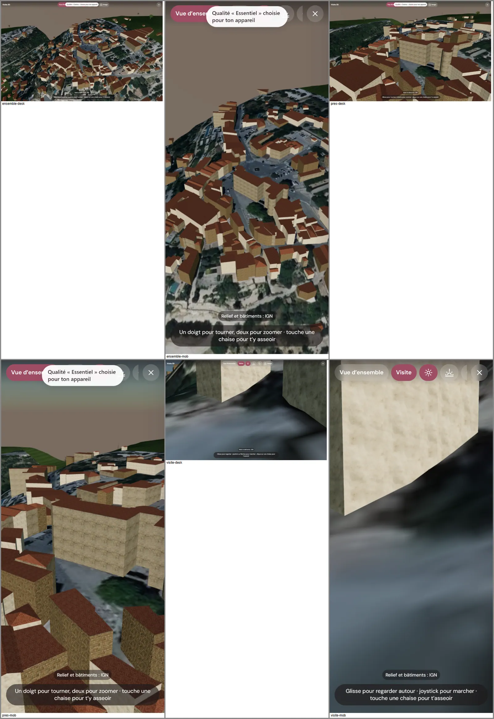 Lieu reconstitué en 3D sur son vrai relief à partir des données de l’IGN