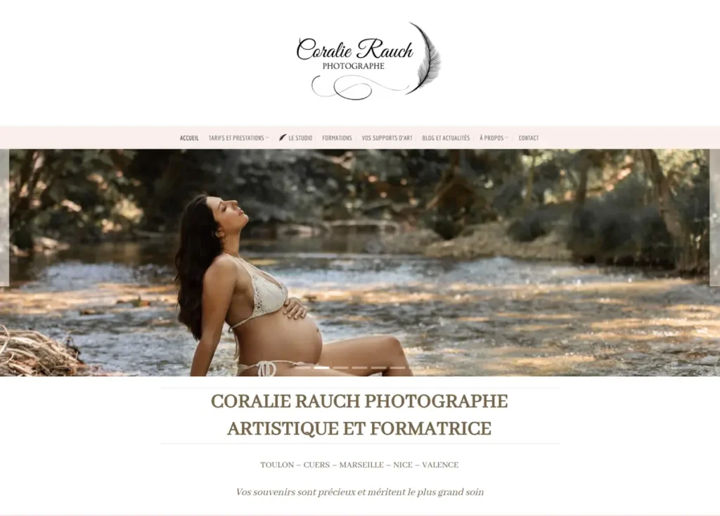 Aperçu du site de colralie rauch photographie